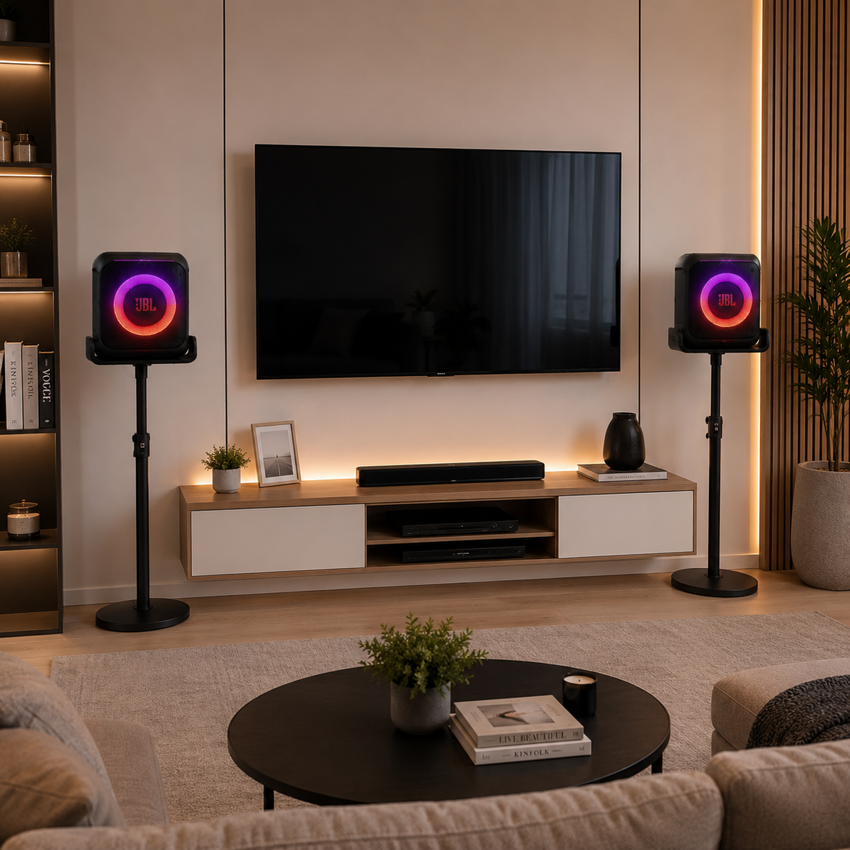 Speaker Stand for JBL PartyBox Encore 2 / Encore Essential 2 | Height Adjustable | Floor Stand | Home Karaoke