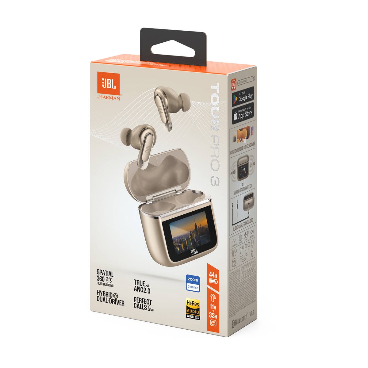 JBL Tour Pro 3 Noise Cancelling earbuds with Smart Charging Case -1 Year warranty
