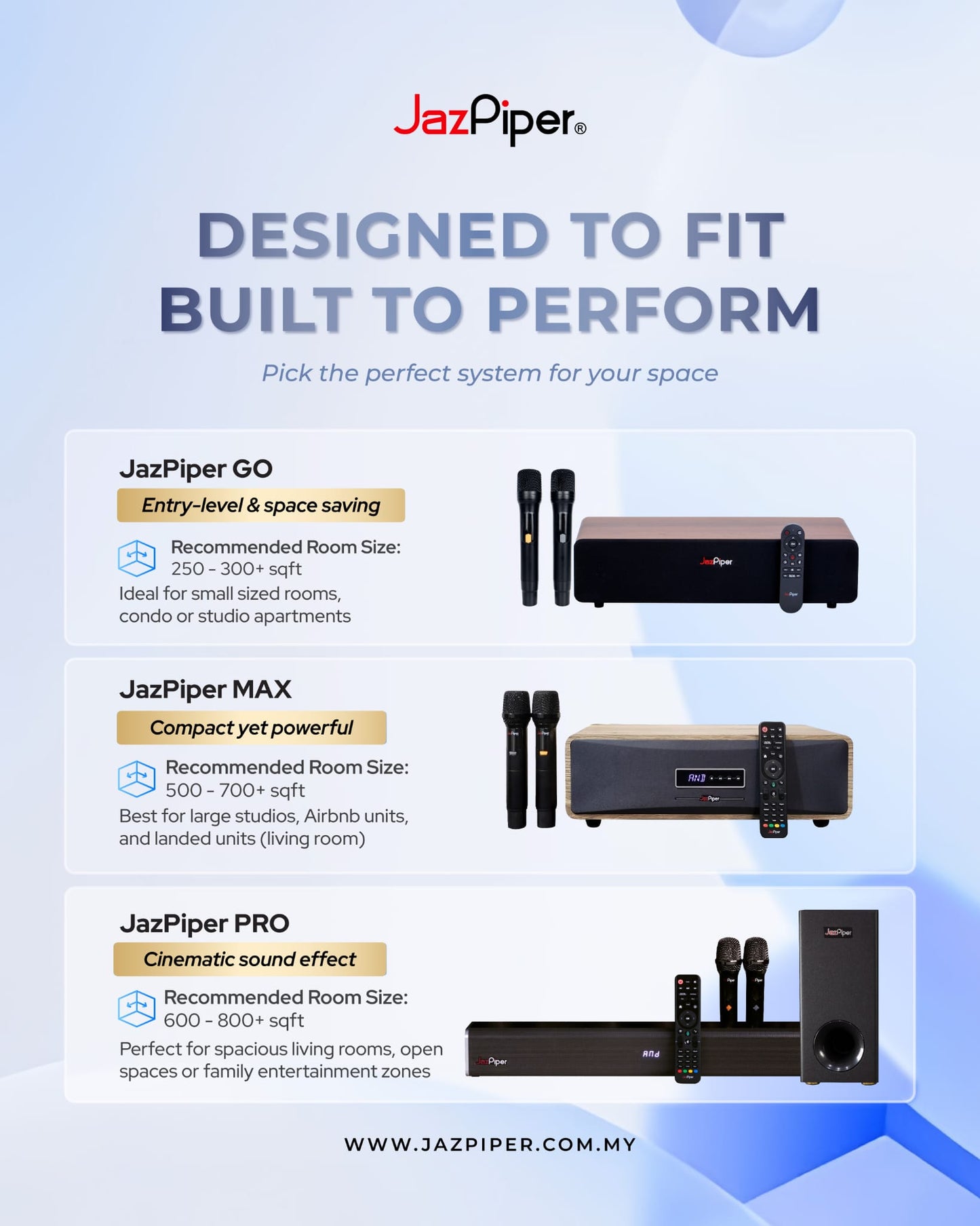Jazpiper GO 2.1 Channel Family Karaoke Soundbar -1 year official warranty