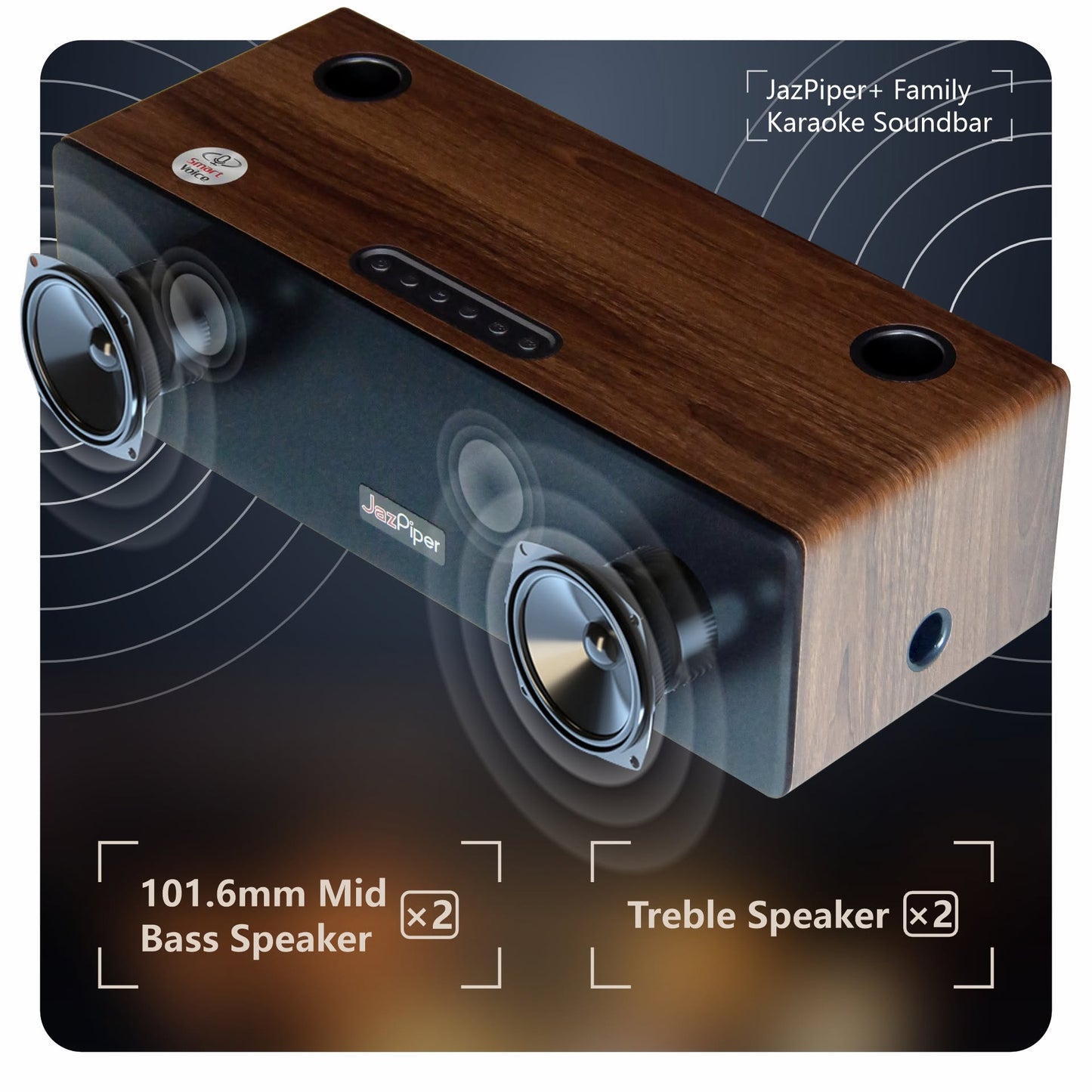 JazPiper Voice+ V3 Family Karaoke Soundbar system -1 year official warranty