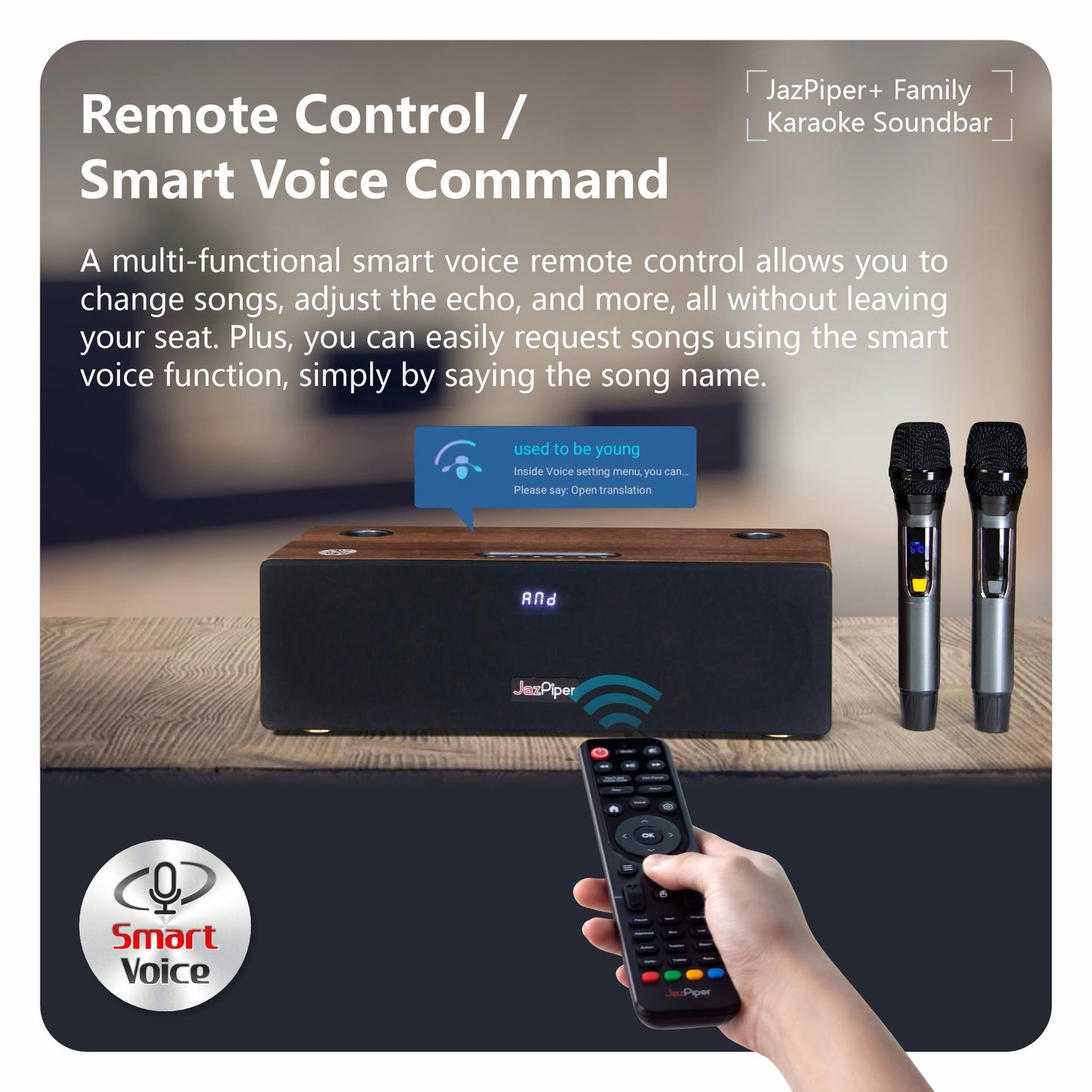JazPiper Voice+ V3 Family Karaoke Soundbar system -1 year official warranty