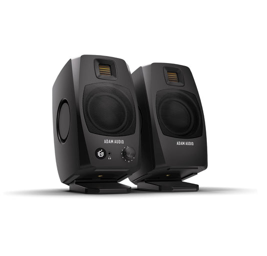 ADAM Audio D3V Active Desktop Studio Monitor Speakers (Pair) with USB-C connection to computers, mobiles, and tablets