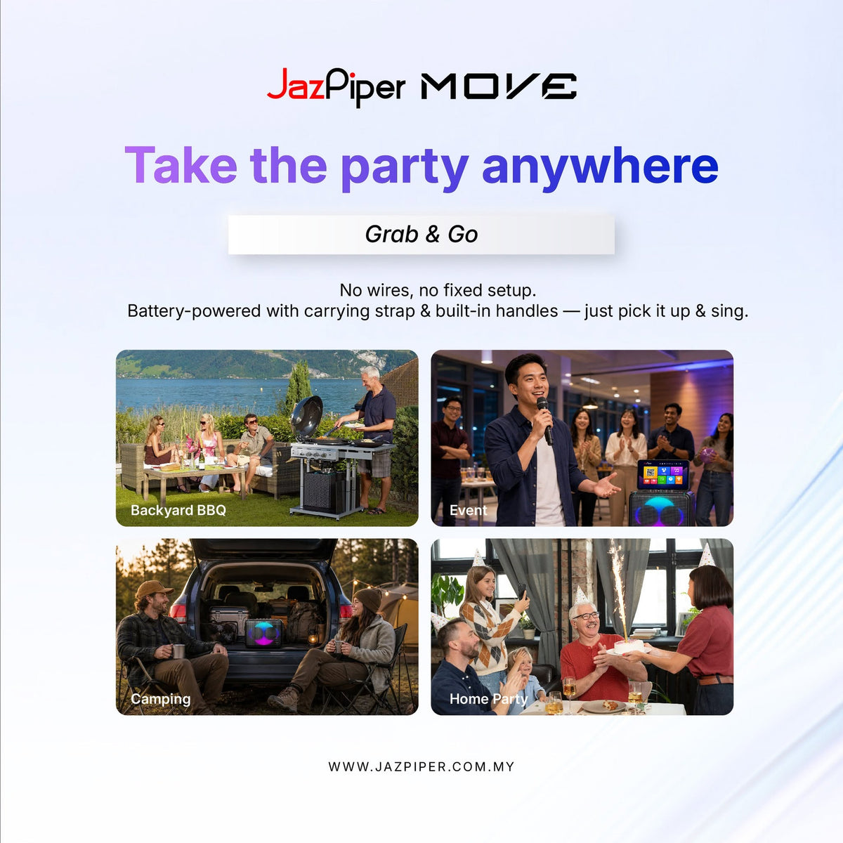 JazPiper MOVE Portable Karaoke System | Buy in Singapore