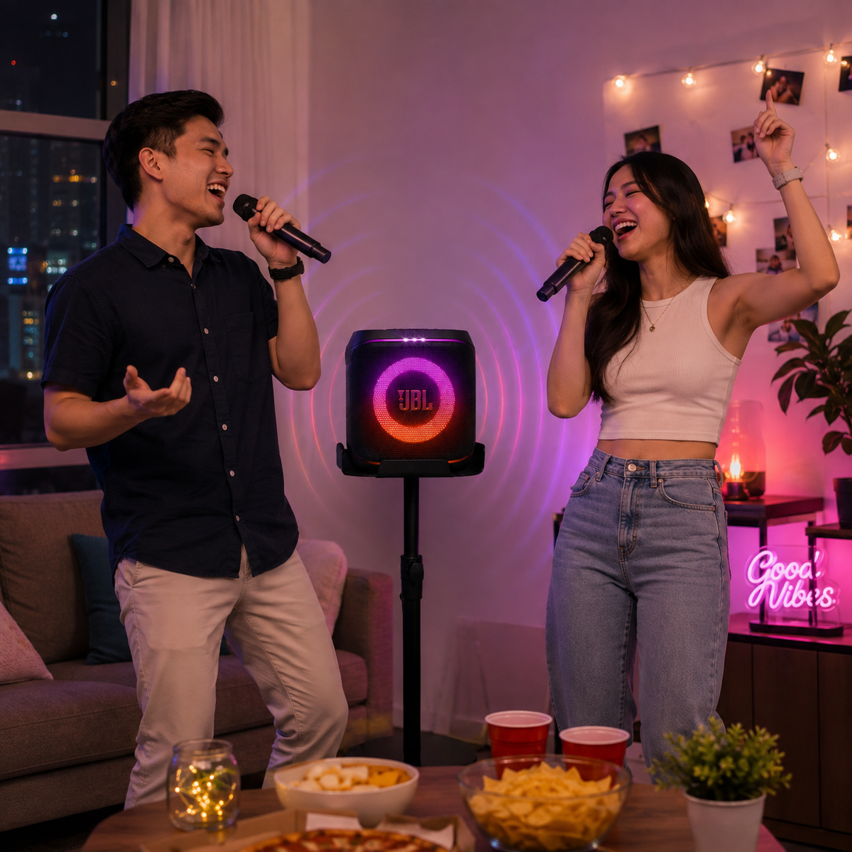 Speaker Stand for JBL PartyBox Encore 2 / Encore Essential 2 | Height Adjustable | Floor Stand | Home Karaoke