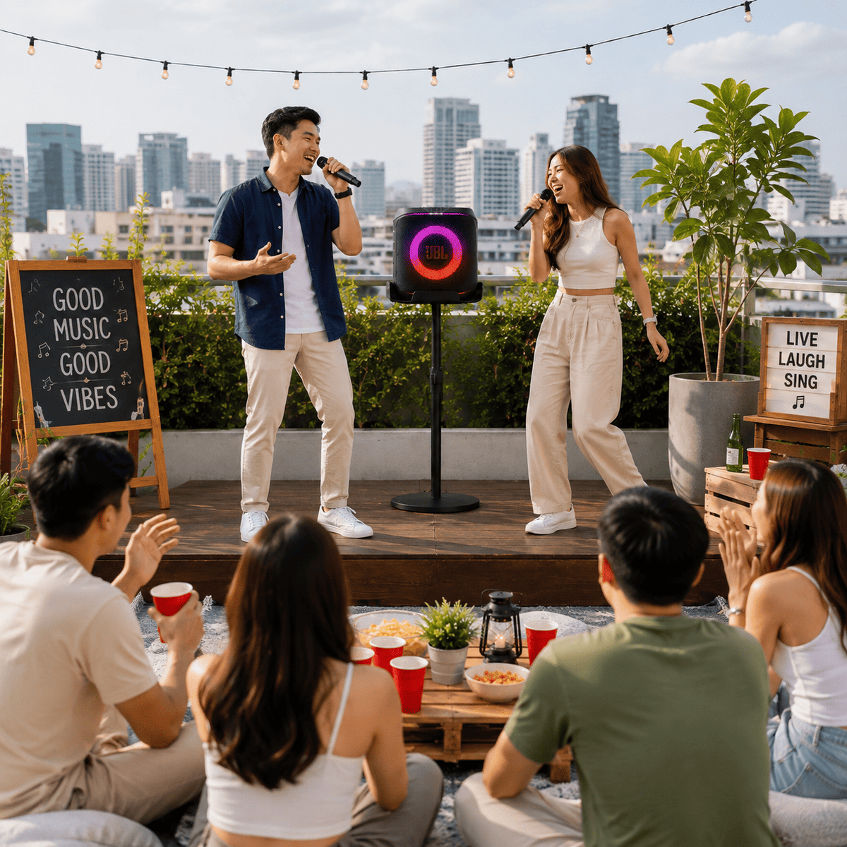 Speaker Stand for JBL PartyBox Encore 2 / Encore Essential 2 | Height Adjustable | Floor Stand | Home Karaoke
