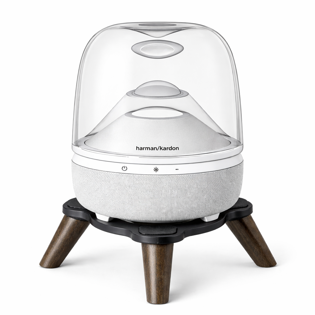 Wooden Tripod Speaker Stand for Harman Kardon Aura Studio 4 &amp; Aura Studio 5 (Stand Only)