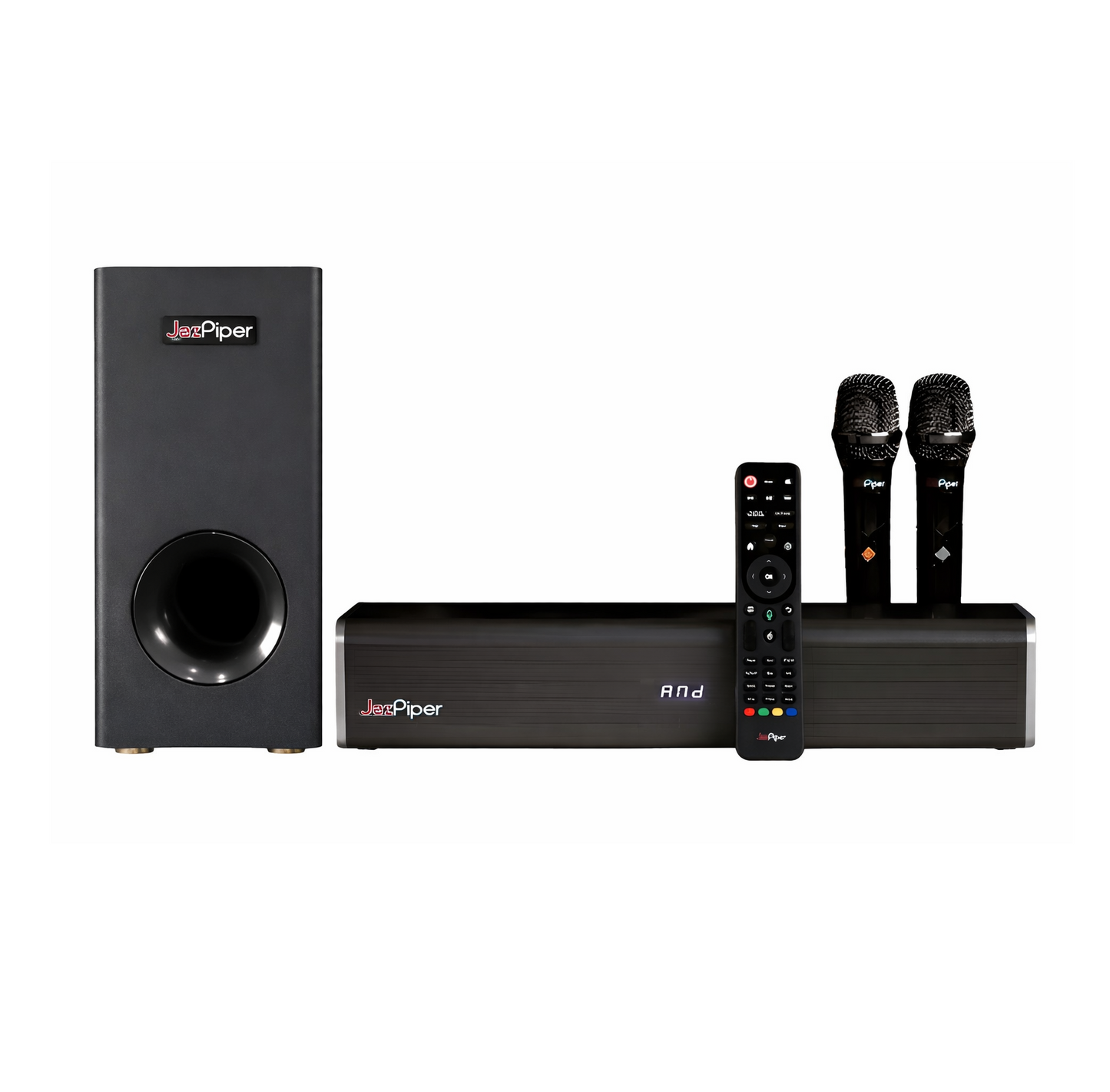 JazPiper PRO Karaoke Soundbar System with Wireless Microphone & Subwoofer | Smart DSP Audio