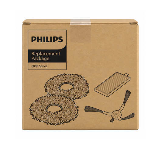 Philips Vacuum Mop Robot XU6500/82 Replacement Set Mop pad+ brush + filter & Roller brush