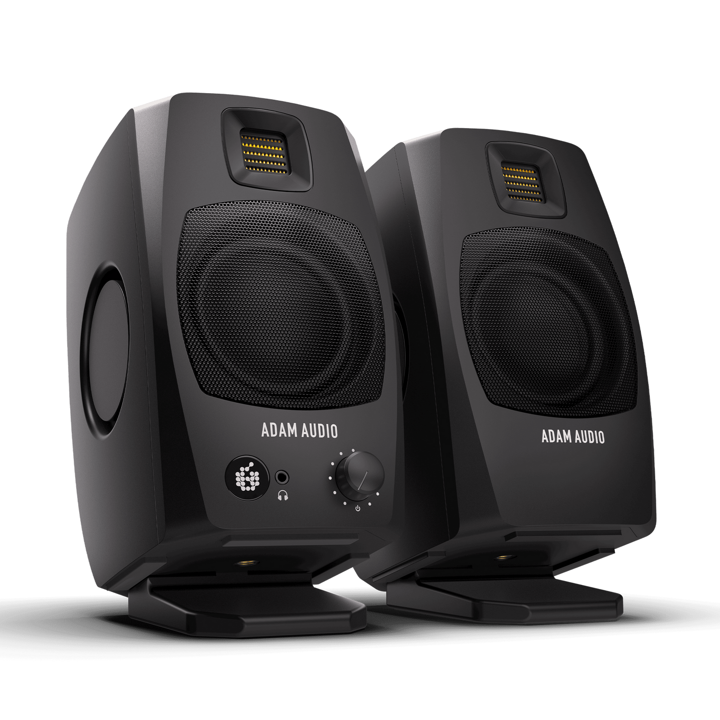 ADAM Audio D3V Active Desktop Studio Monitor Speakers (Pair) with USB-C connection to computers, mobiles, and tablets