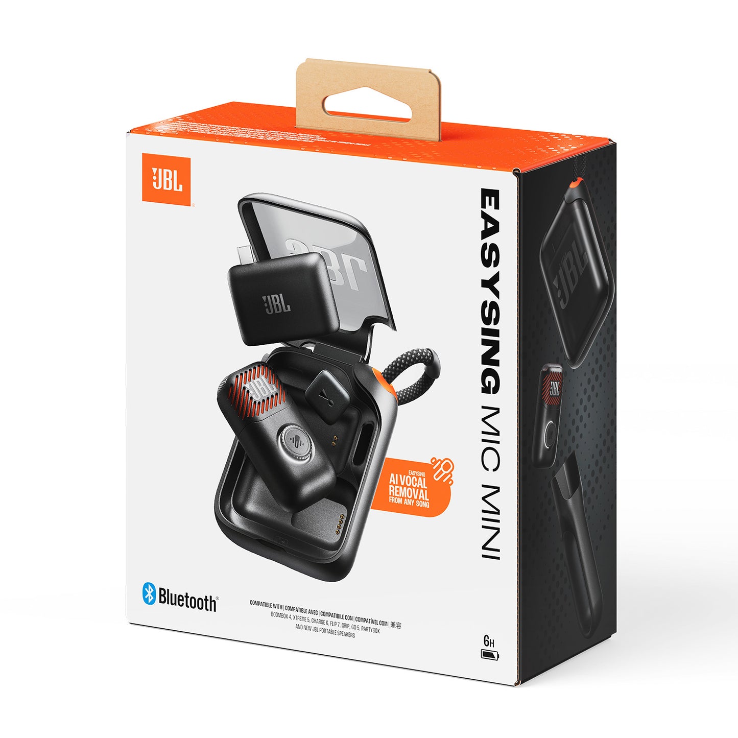 JBL EasySing Mic Mini Portable AI-powered microphone with real-time vocal removal -1 year JBL Warranty