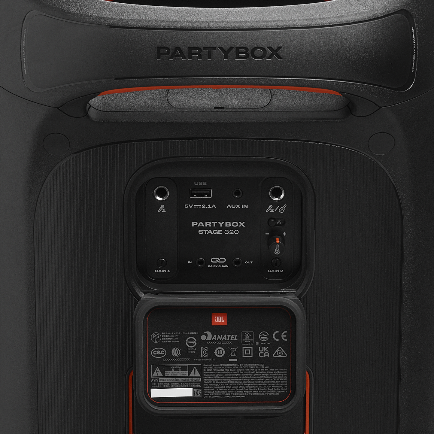 JBL PartyBox Stage 320 Portable party speaker with wheels - 1 year JBL warranty