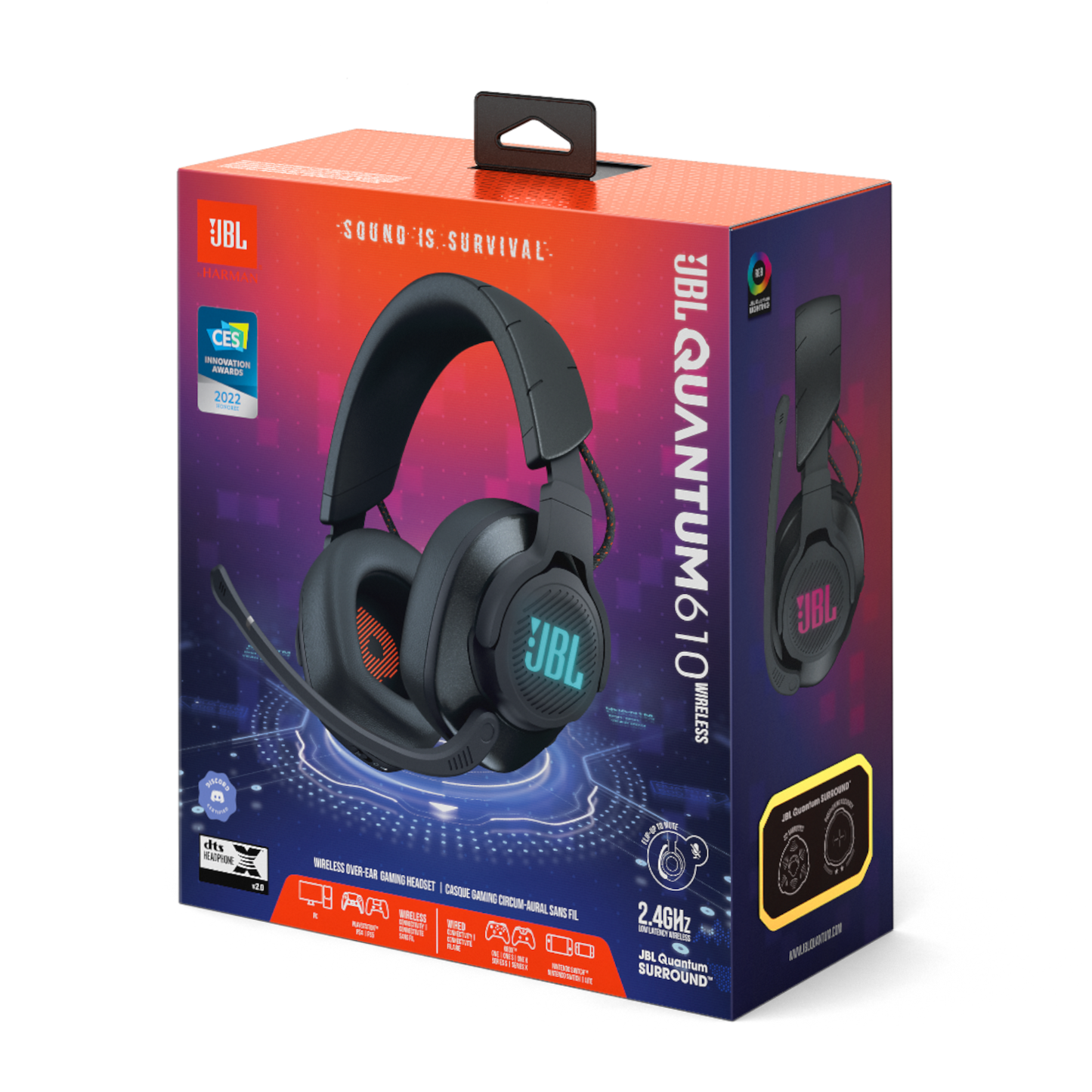 JBL Quantum 610 Wireless Wireless over-ear gaming headset -1 year JBL Warranty