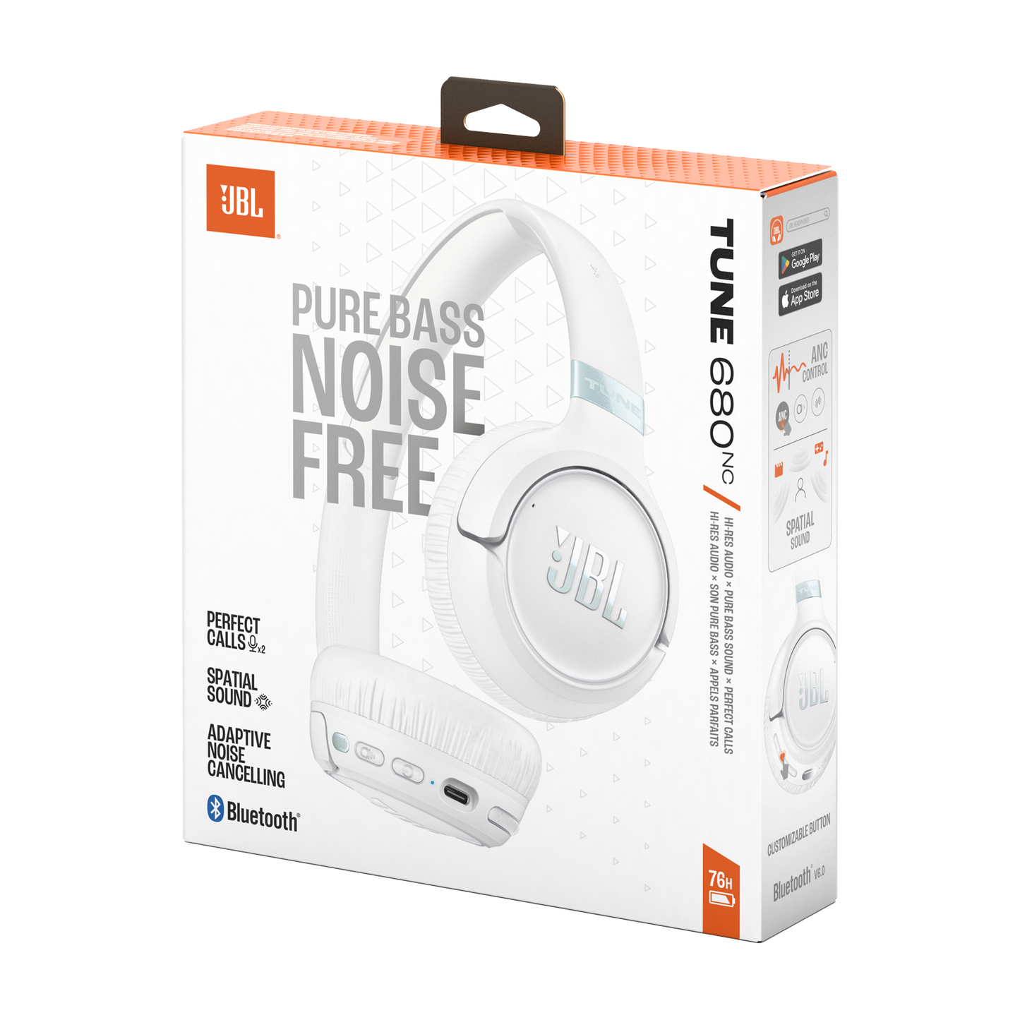 JBL Tune 680NC Wireless on-ear Noise Cancelling headphones with powerful Hi-Res JBL Pure Bass Sound and Spatial Sound - 1 Year JBL Warranty