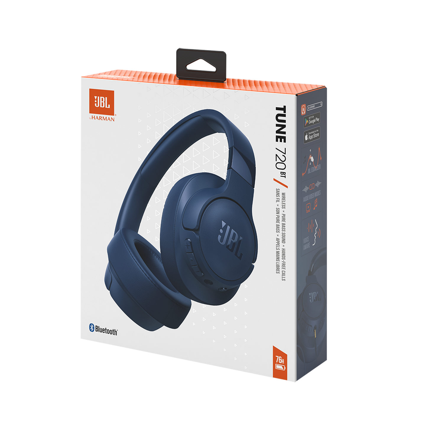 JBL Tune 720BT Wireless Over-Ear Headphone -1 year JBL Warranty