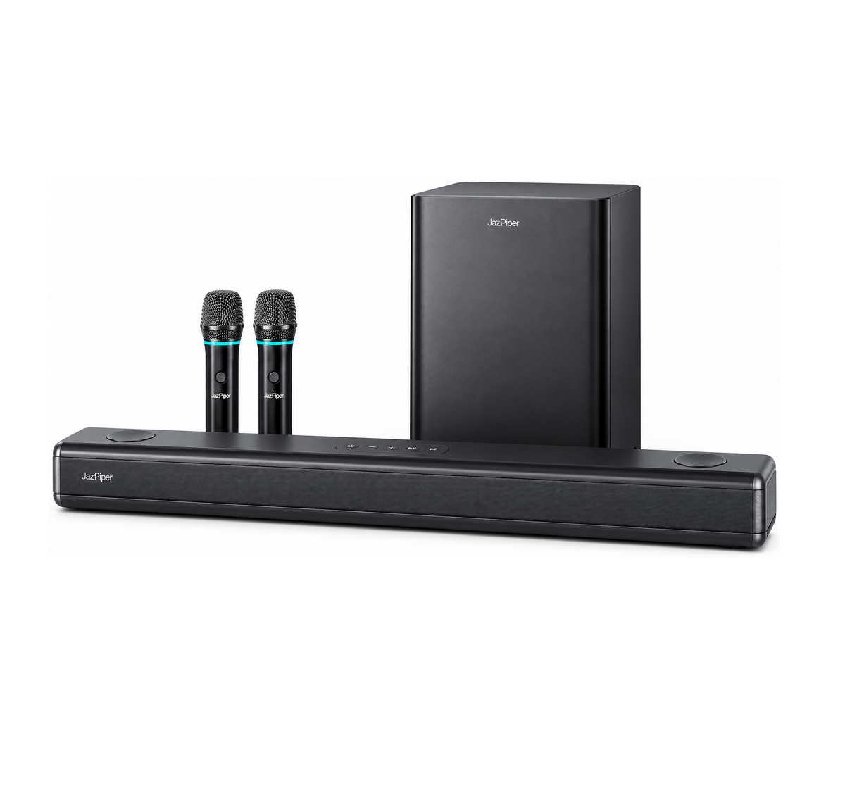 JazPiper PRO X 2.1.2 Channel Family Karaoke Soundbar with subwoofer and 2 mics
