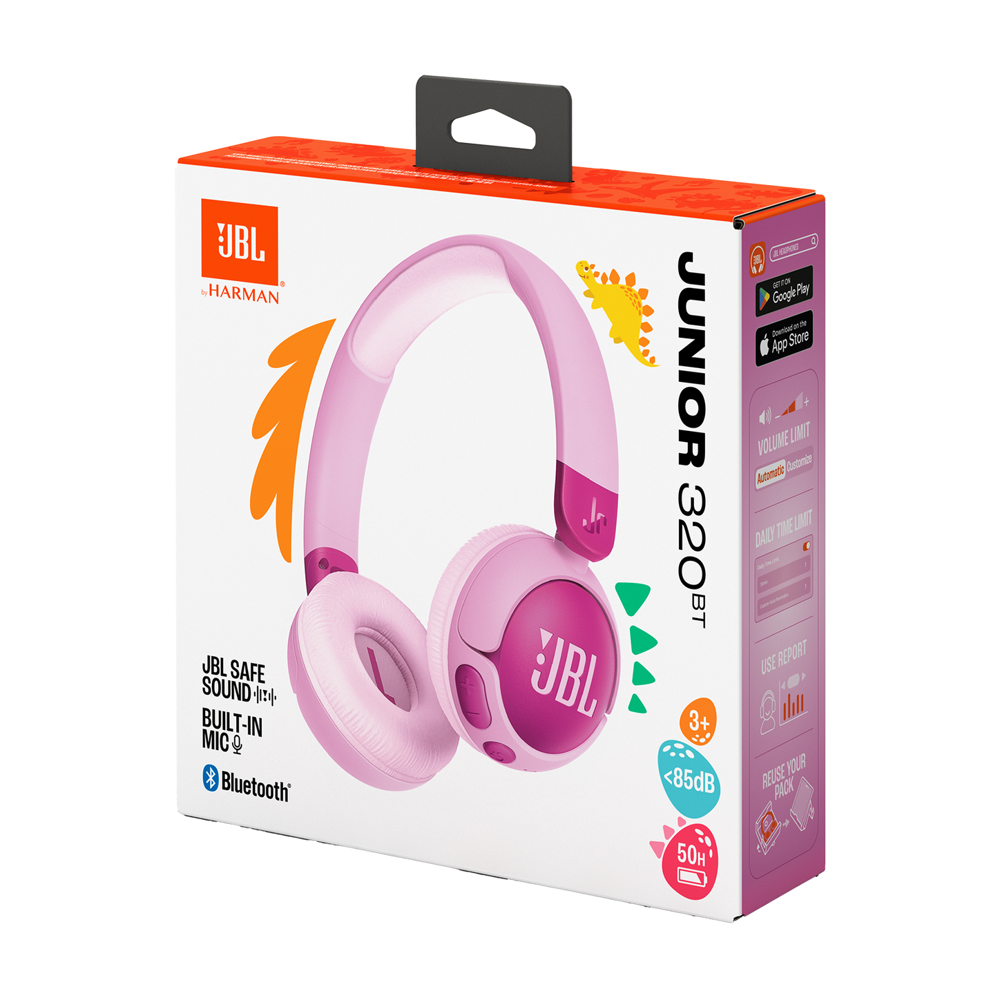 JBL Junior 320BT Wireless on-ear kids headphones -1 Year JBL Warranty