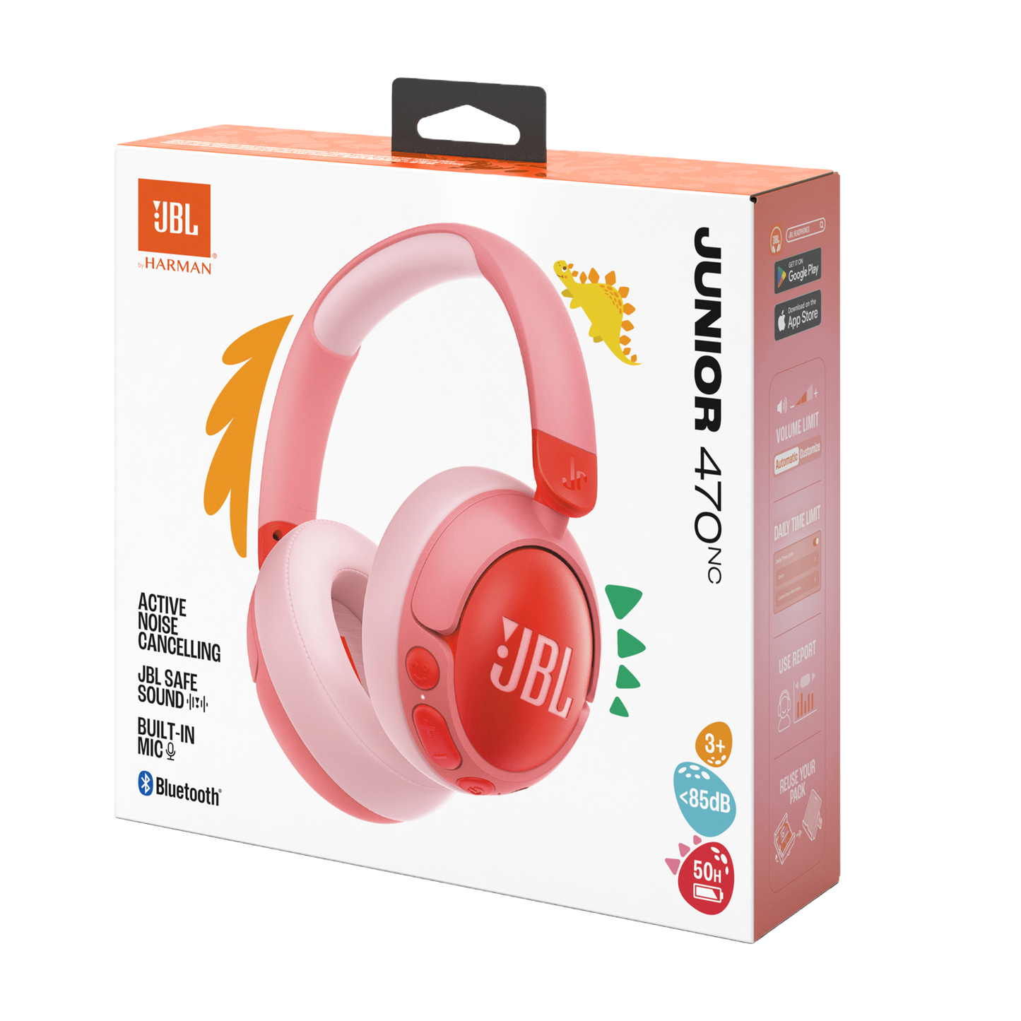 JBL Junior 470NC Wireless over-ear noise cancelling kids headphones -1 Year JBL warranty
