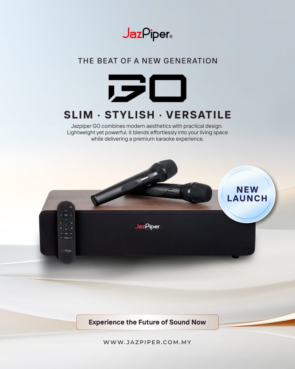 Jazpiper GO 2.1 Channel Family Karaoke Soundbar -1 year official warranty
