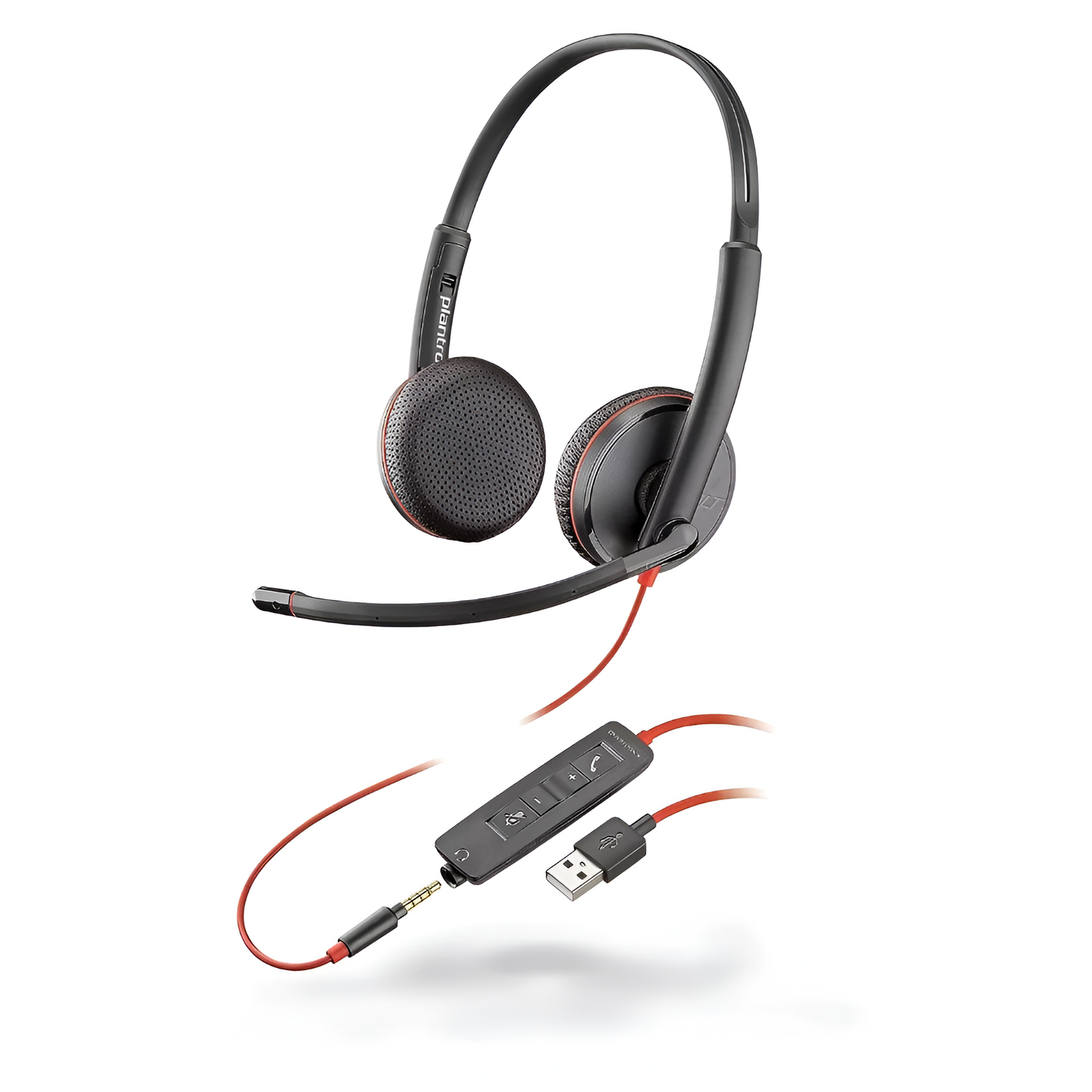 Poly Blackwire C3220 / C3225 Stereo USB-C Headset +USB-C/A Adapter -2 years warranty